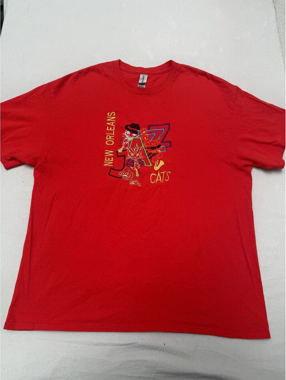 Super Cute Jazz Cats New Orleans Embroidered Kitties XL